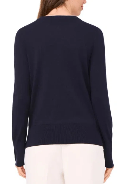 Halogenr Halogen(r) Button Cuff Crewneck Sweater