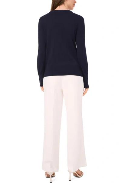 Halogenr Halogen(r) Button Cuff Crewneck Sweater