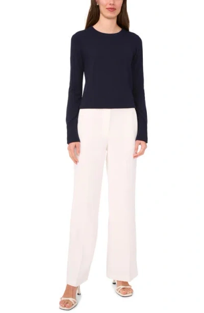 Halogenr Halogen(r) Button Cuff Crewneck Sweater