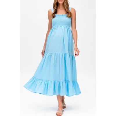 Pietro Brunelli Maternity Cotton & Linen Maternity Maxi Dress