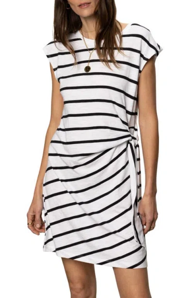 Sanctuary Stripe Side Tie Organic Cotton Blend T-shirt Dress