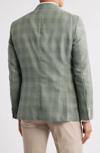 Hugo Boss Boss Hutson Plaid Virgin Wool Sport Coat In Gray