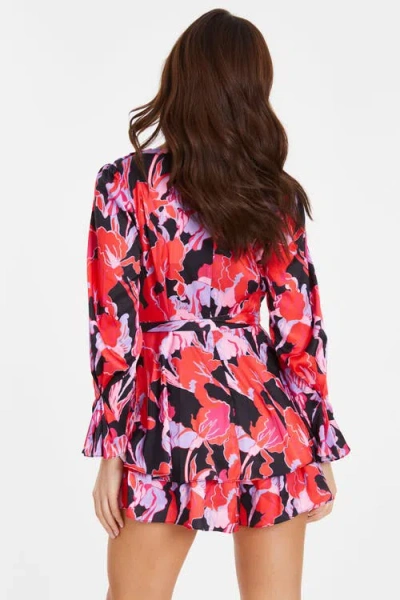 Quiz Long Sleeve Wrap Romper