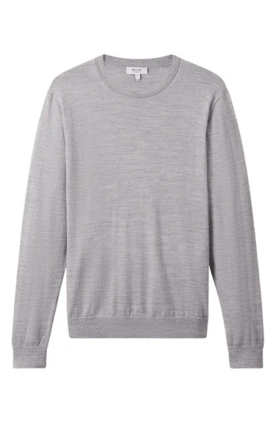 Reiss Wessex Crewneck Wool Sweater In Gray