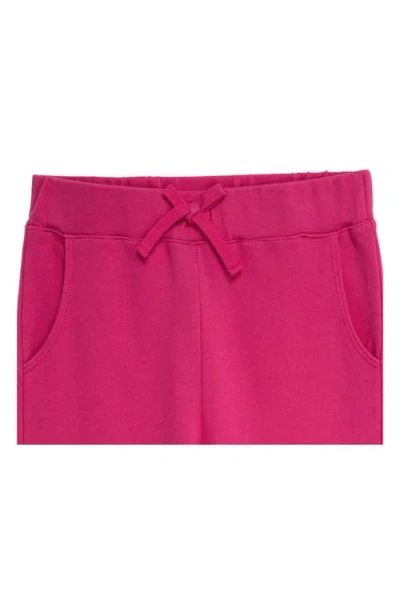 Truce Kids' Appliqué Sweatshirt, Tank & Flare Leg Sweatpants Set In Pink