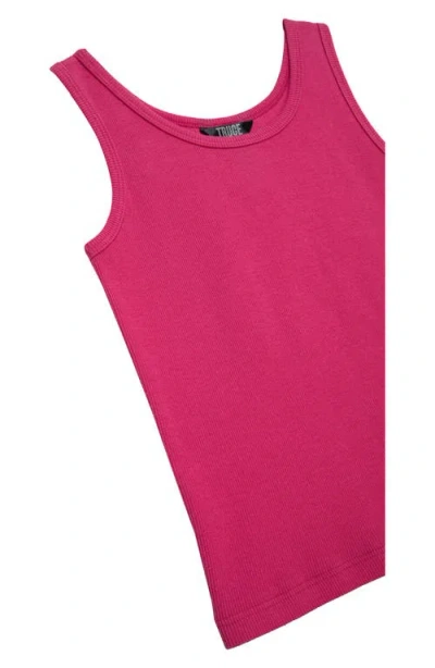 Truce Kids' Appliqué Sweatshirt, Tank & Flare Leg Sweatpants Set In Pink