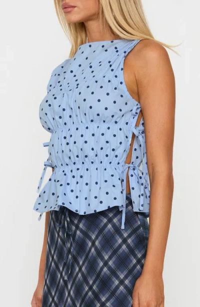 Princess Polly Endless Summers Tie Side Sleeveless Top In Blue