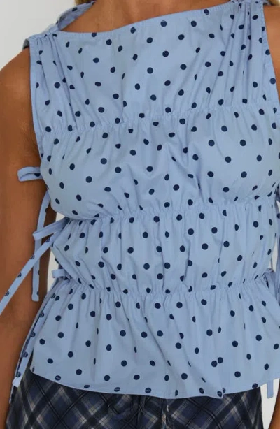 Princess Polly Endless Summers Tie Side Sleeveless Top In Blue