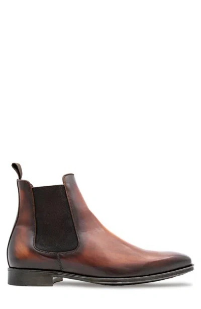 Mezlan Cervantes Plain Toe Chelsea Boot In Brown
