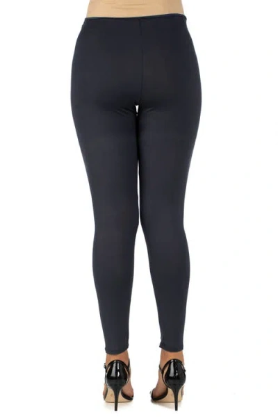 24seven Comfort Apparel Maternity Stretch Ankle Length Leggings In Black