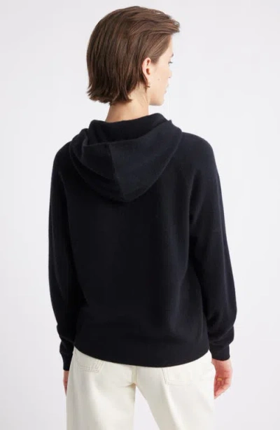 Nordstrom Cashmere Sweater Hoodie In Black