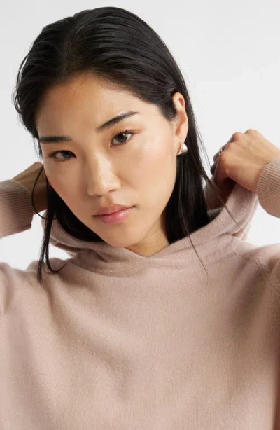 Nordstrom Cashmere Sweater Hoodie In White