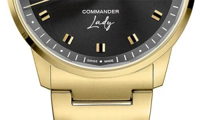 Mido Commander Lady Black Dial Automatic Bracelet Watch, 35mm
