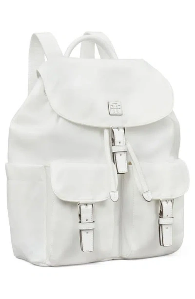 Tory Burch Virgina Nylon Backpack In White