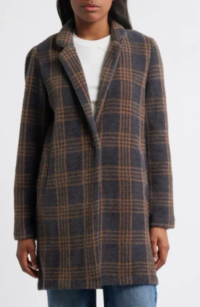 Thread & Supply Plaid Coat With Bib Hoodie