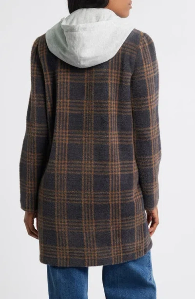 Thread & Supply Plaid Coat With Bib Hoodie
