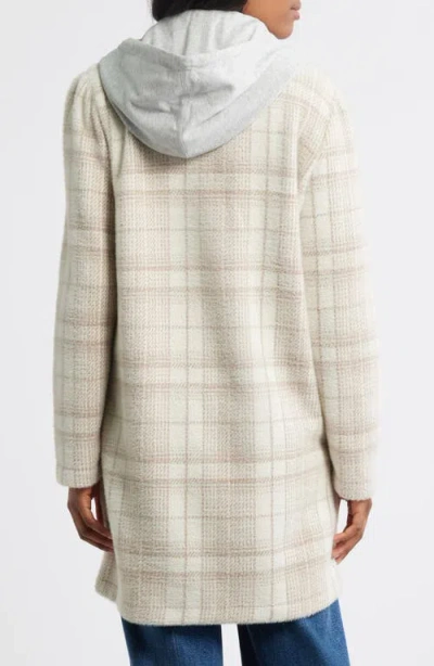 Thread & Supply Plaid Coat With Bib Hoodie