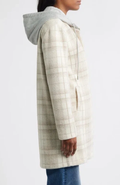 Thread & Supply Plaid Coat With Bib Hoodie