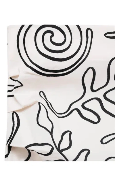 Mango Slit Printed Long Skirt Ecru In Neutral