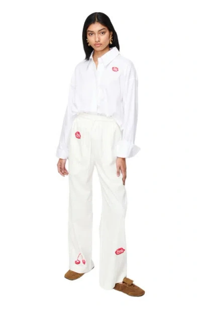 Romy Lips Shirt In White