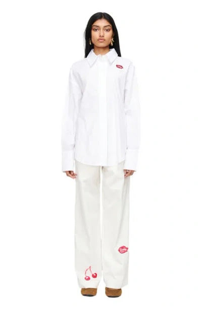 Romy Lips Shirt In White
