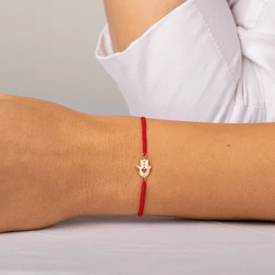 Karma And Luck Expression Of Love Red String Hamsa Heart Bracelet