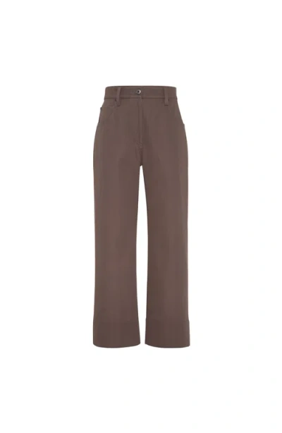 Brunello Cucinelli Cotton Moleskin Barrel Trousers