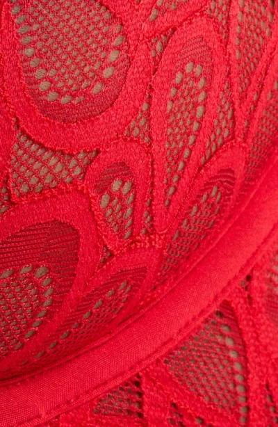 Savage X Fenty X Fenty Womens Timeless Red Savage Not Sorry Unlined Balconette Lace Bra 36dd In Red