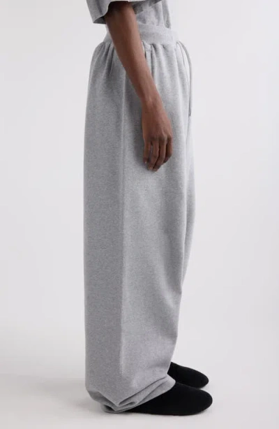 Balenciaga Wide Grey Uniform Merch Trousers Men In Gray