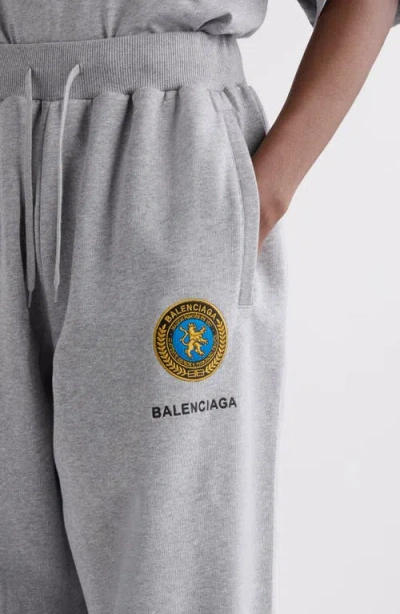 Balenciaga Wide Grey Uniform Merch Trousers Men In Gray