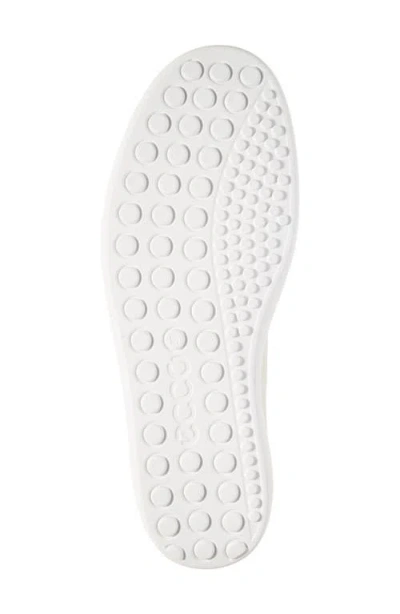 Ecco Minimalist White Leather Sneakers With Padded Collar In White