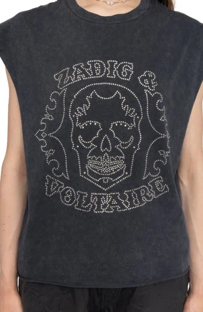 Zadig & Voltaire Skull Strass T-shirt In Black
