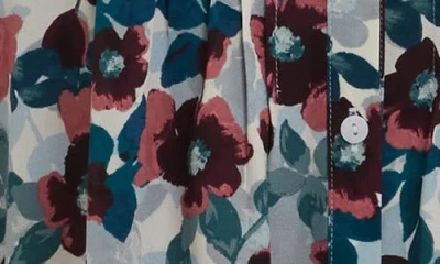 Nydj Pleated Peasant Blouse In Gray