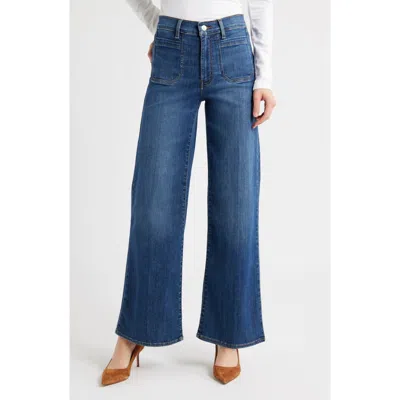 Frame Le Slim Palazzo Pants In Thunderstorm In Blue