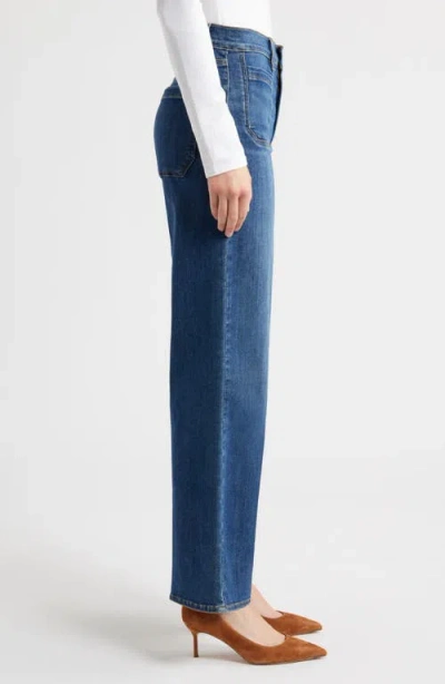 Frame Le Slim Palazzo Pants In Thunderstorm In Blue