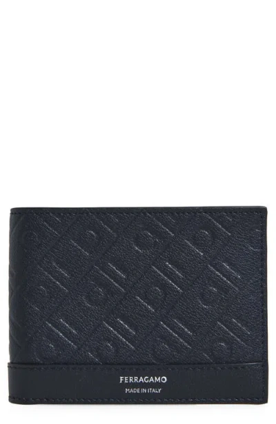 Ferragamo Md Embossed Classic Wallet Wallets Blue