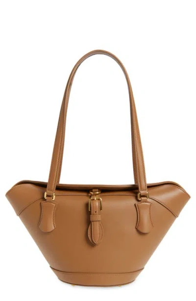Dolce & Gabbana Brown Shoulder Bag With Two Top Handles And Buckle Closure On The Front In Brown