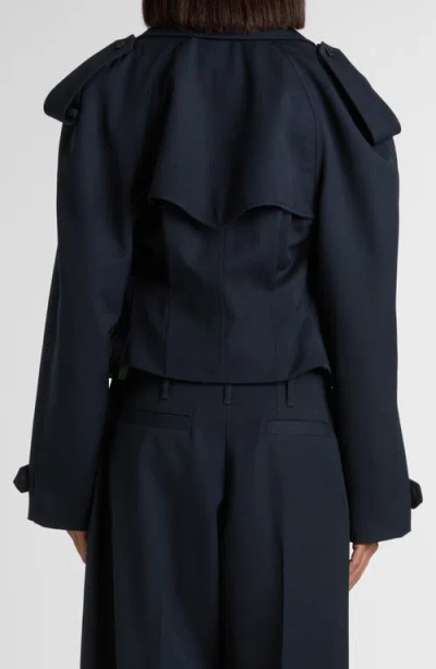 Alexander Mcqueen Alexander Mc Queen Short Double Breasted Navy Blue Jacket