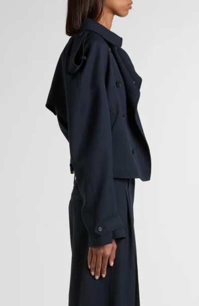 Alexander Mcqueen Alexander Mc Queen Short Double Breasted Navy Blue Jacket