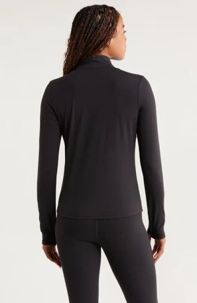 Zella So Soft Active Half Zip Pullover In Black