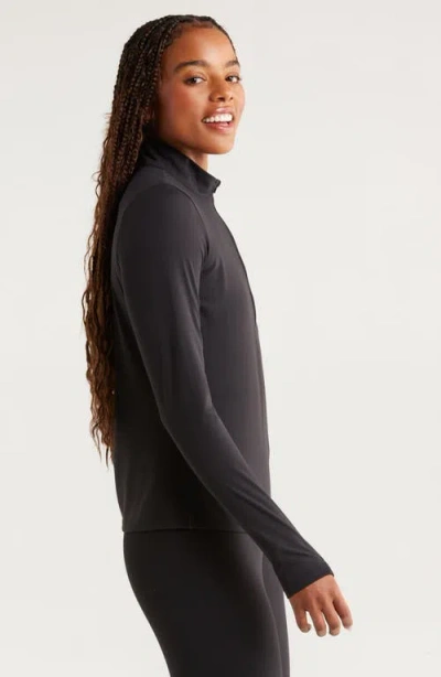 Zella So Soft Active Half Zip Pullover In Black