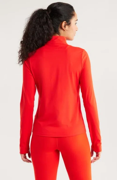 Zella So Soft Actve Half Zip Pullover In Red