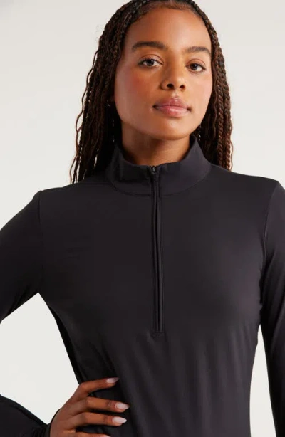 Zella So Soft Active Half Zip Pullover In Black