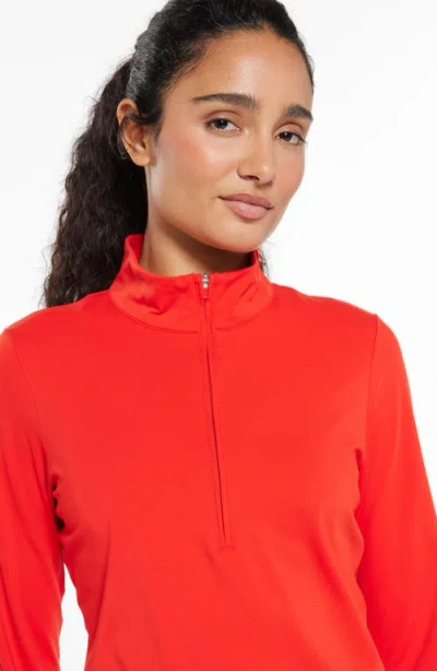 Zella So Soft Actve Half Zip Pullover In Red