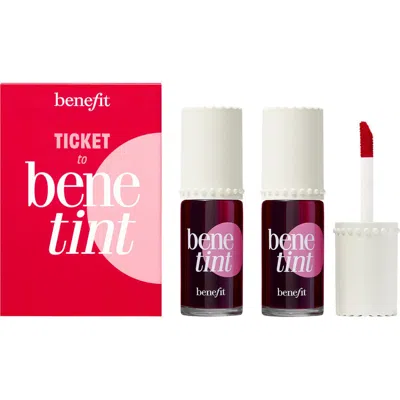Benefit Cosmetics Ticket To Benetint Liquid Lip Blush & Cheek Tint Duo $52 Value