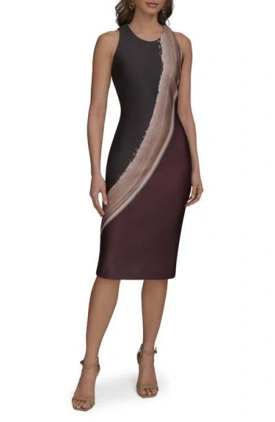 donna karan brown dress 1990s Donna Karan Brown Jersey Low Plunge Vintage Dress