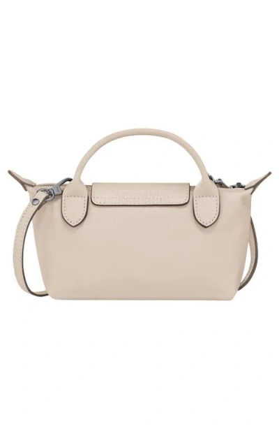 Longchamp Extra Small Le Pliage Xtra Leather Top Handle Bag In White