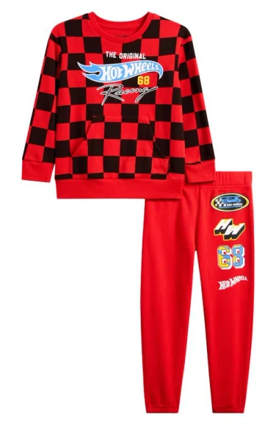 Jem Kids' Hot Wheels® Sweatshirt & Sweatpants Set In Red
