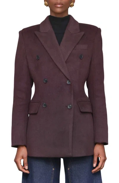 Avec Les Filles Hourglass Blazer Coat In Purple