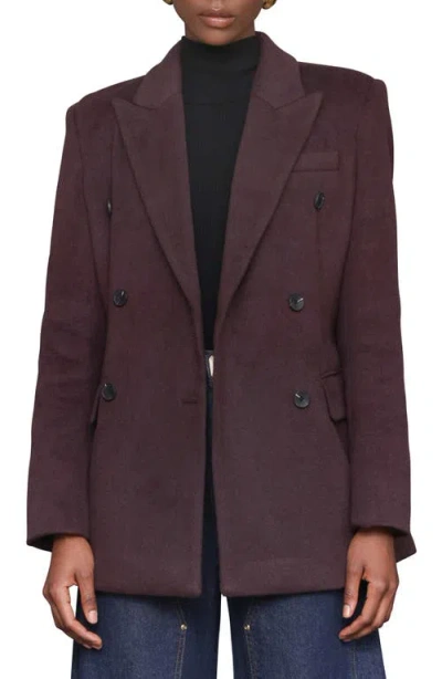 Avec Les Filles Hourglass Blazer Coat In Purple